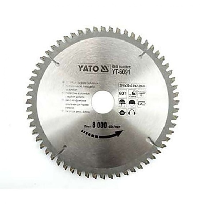 Диск за циркуляр YATO за алуминий  Ф200 х 60Т х 30 6091