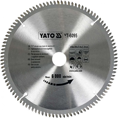 Диск за циркуляр YATO за алуминий  Ф250 х 100Т х 30 6095