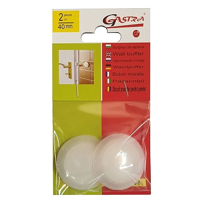 БУФЕР ЗА ВРАТА 2БР./40ММ/2-40-00/БЕЗЦВЕТЕН