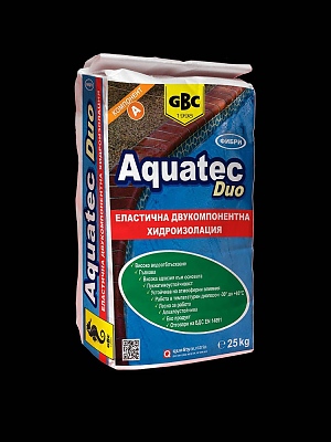 Хидроизолация еластична двукомпоментна GBC Aquatec duo 25 кг. + 10 л. 