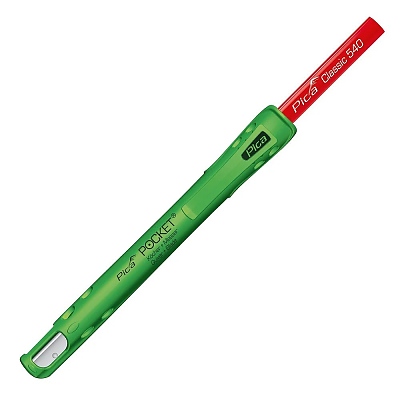 Молив дърводелски – комплект 3 в 1 -държач, молив и острилка PICA/ПИКА