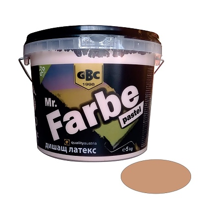 Дишаща интериорна акрилна боя / латекс GBC Mr.Farbe 5006 3 л. 5 кг. AMBRE