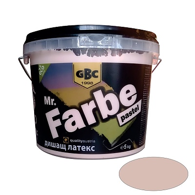 Дишаща интериорна акрилна боя / латекс GBC Mr.Farbe 5012 3 л. 5 кг. ROSE 