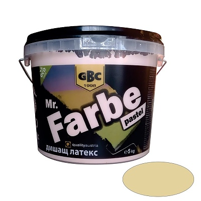 Дишаща интериорна акрилна боя / латекс GBC Mr.Farbe 5003 3 л. 5 кг. SOLEIL