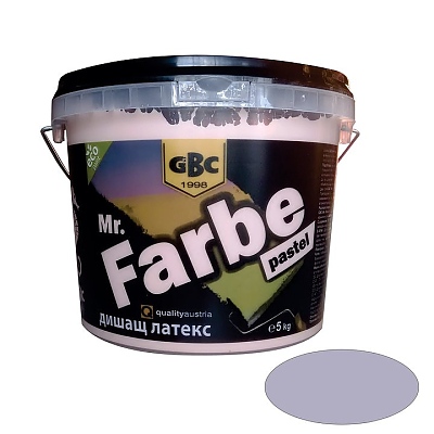 Дишаща интериорна акрилна боя / латекс GBC Mr.Farbe 5011 3 л. 5 кг. VIOLETTE 