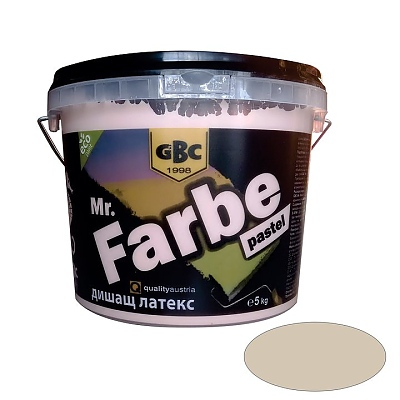 Дишаща интериорна акрилна боя / латекс GBC Mr.Farbe 5010 3 л. 5 кг. CHAMPAGNE