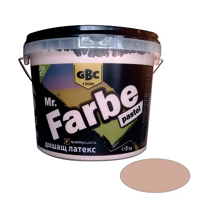 Дишаща интериорна акрилна боя / латекс GBC Mr.Farbe 5007 3 л. 5 кг. SAUMON