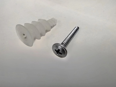 ДЮБЕЛ НАЙЛОН.ЗА ГИПСКАРТ. 14Х22 С ВИНТ 3.9Х32ММ R-DRA 01PLUS