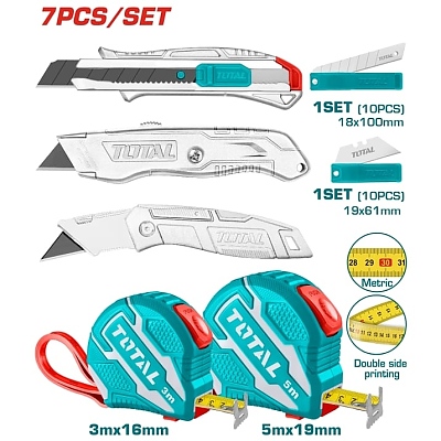 К-Т НОЖОВЕ И МЕТРИЧ.РОЛЕТКИ 7 ЧАСТИ TL TOS23039