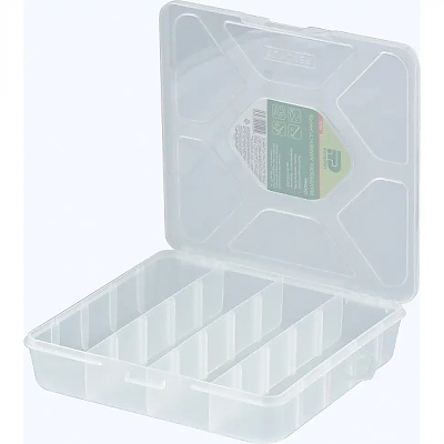 Кутия риболовна средна, 20 х 20 х 4,5 cm, прозрачна, матова