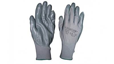 Ръкавици сиво трико / сив нитрил TS 540139
