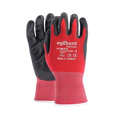 РЪКАВИЦИ РАБОТНИ ПЕН.НИТРИЛ ЧЕРВЕНИ 10XL 521530/3810214