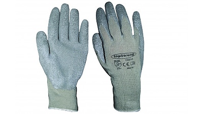 Ръкавици сиво трико / сив латекс ЕКО TS 12бр.