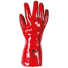Ръкавици PVC покритие червени 35СМ REDSTART-6035