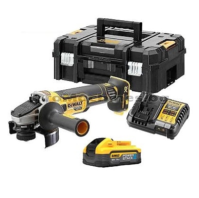 Акумулаторен ъглошлайф безчетков DeWALT DCG405P1, 18V, 125мм, в куфар