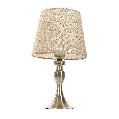 Текстилна настолна лампа, бронз, elbulgaria, 1x40w, 2069/ab m032