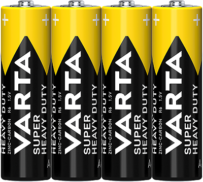 Усилени цинкови батерии Varta Super Heavy Duty R6 AA 4 броя фолио