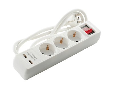 РАЗКЛОНИТ.3 ГН.С КЛ./КАБ.2USB H05VV-F 3G 1.5ММ*1.5М KN41041