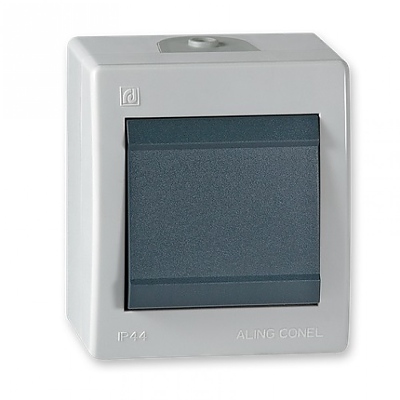 КЛЮЧ IP44КРЪСТАТ СХ.7  СИВ/АНТРАЦ.10А/250V/254.1А 090904