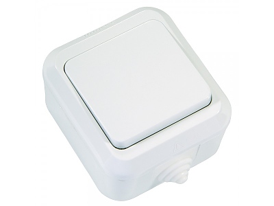 КЛЮЧ IP44 ЕДИНИЧЕН СХ.1  БЯЛ 10А/250V/12.01.021/18080489